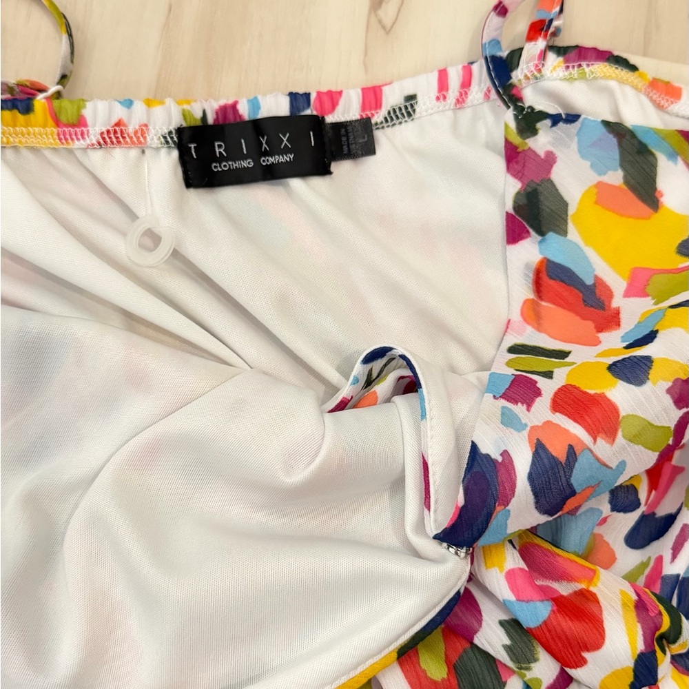 Colorful Abstract Print Romper - Picture 4 of 4